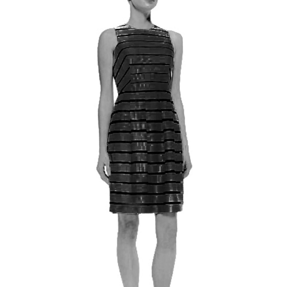 Lela Rose Striped Full Skirt Dress